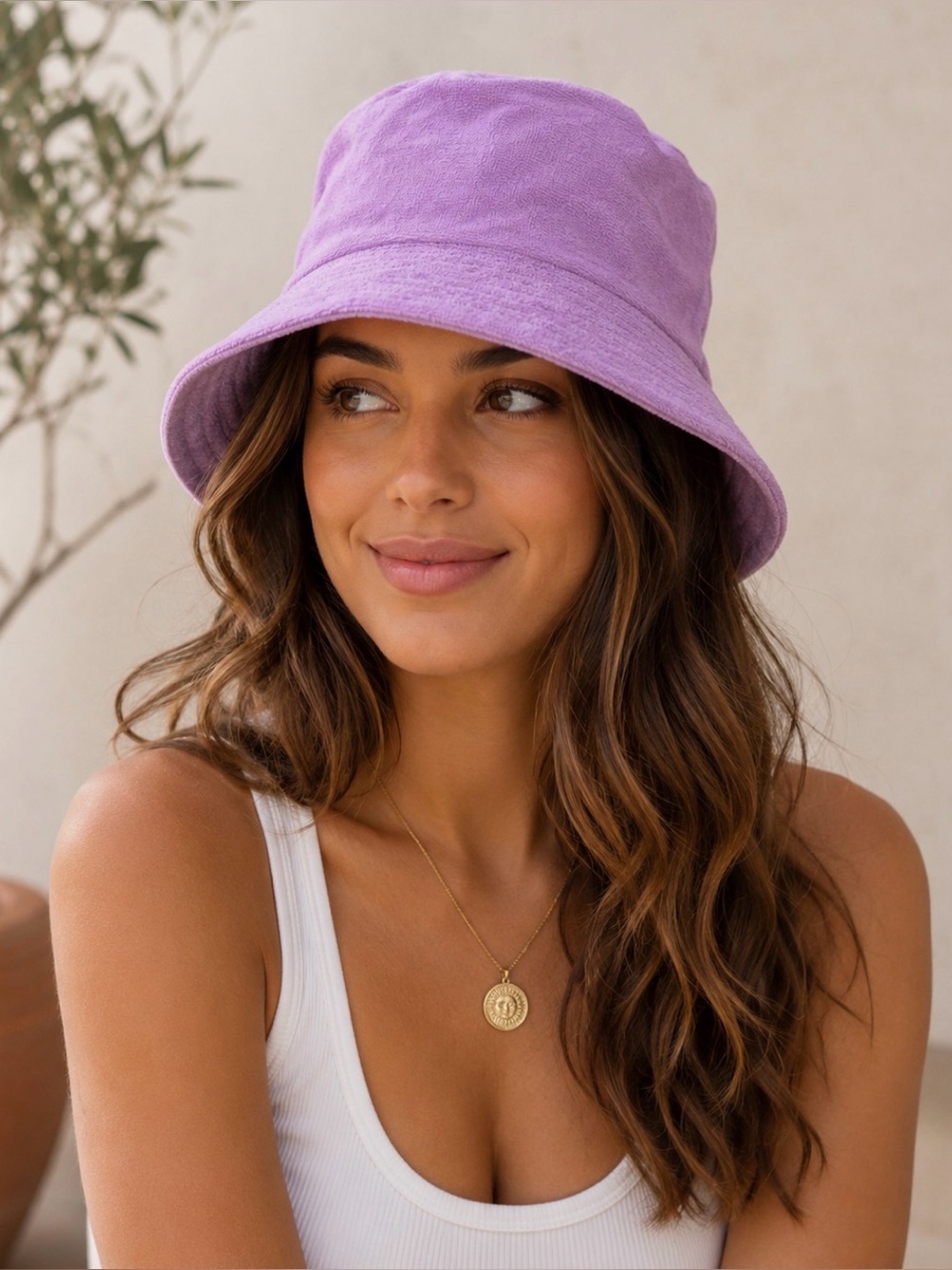 Lilac Bucket Hat & Luggage Tags